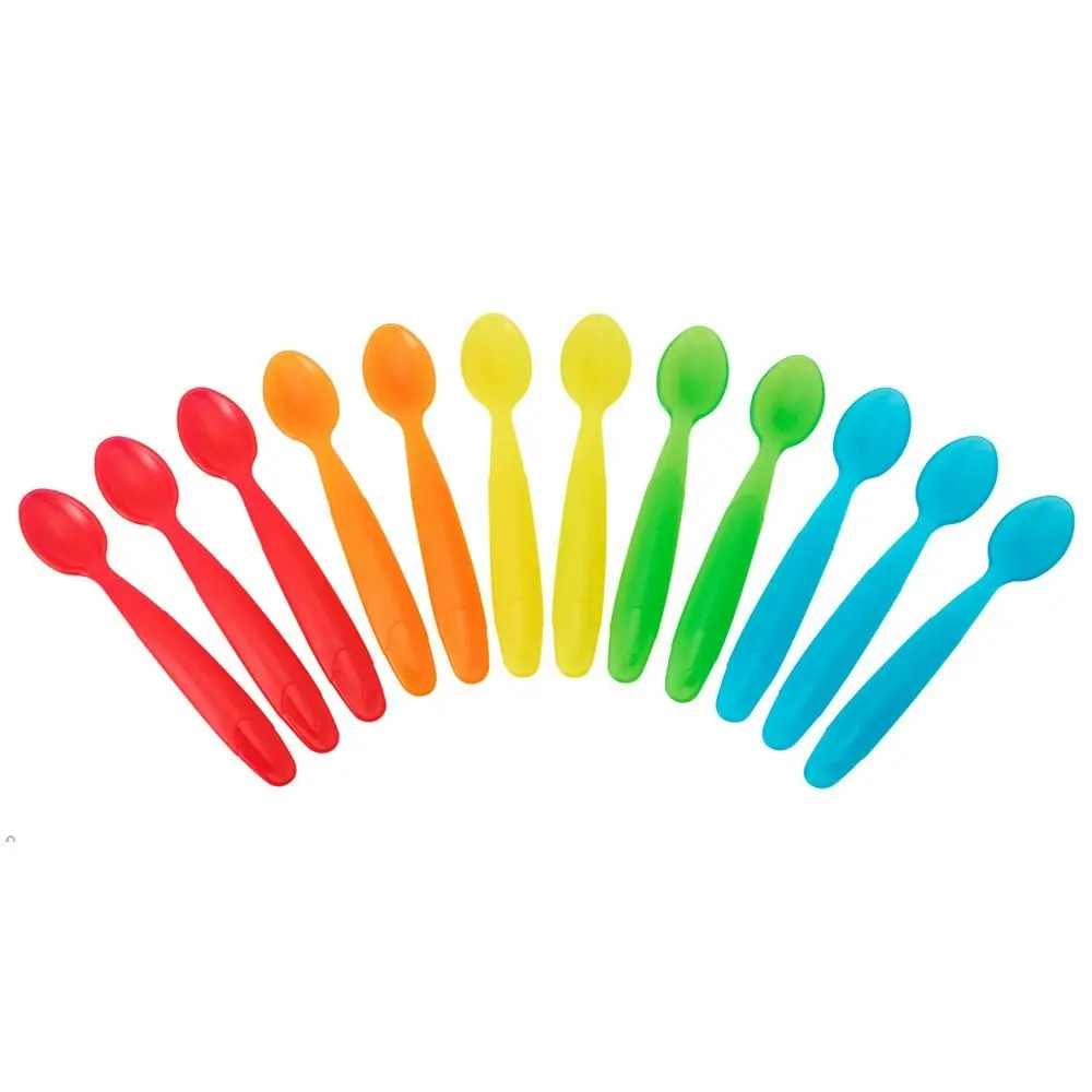 24PK The First years Take & Toss Infant Spoons BPA Free Plastic Kids/Baby 4m+