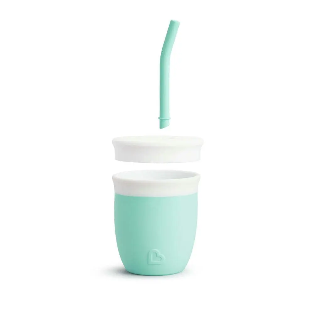 Munchkin 4oz/118ml C'est Silicone! Open Training Sippy Cup with Straw 6M+