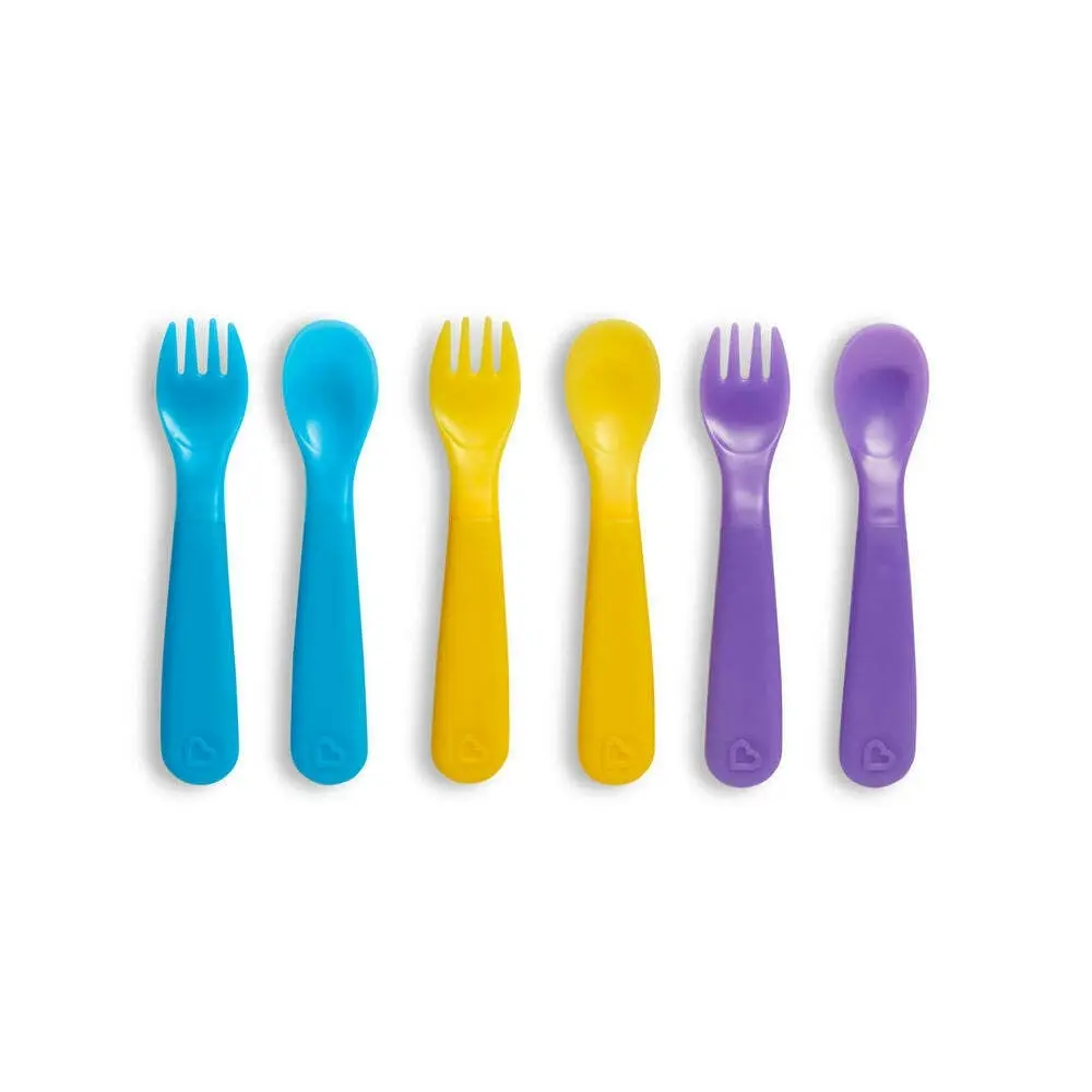 12PC Munchkin Ergonomic ColorReveal Color Changing Toddler/Baby Utensils 12M+