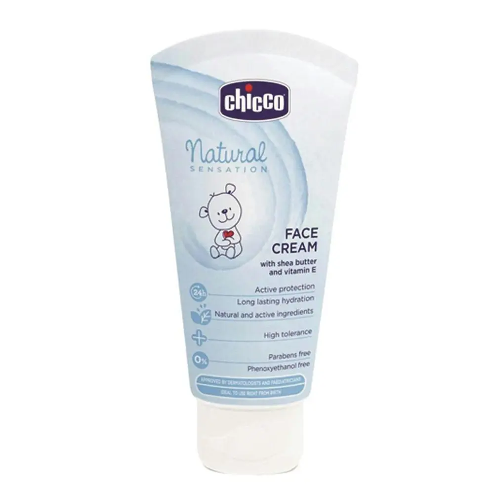 2x Chicco Nursing Baby Natural Sensation 50ml Face Cream For Dry/Sensitive Skin