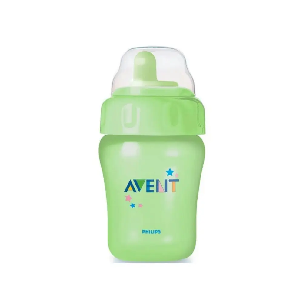 2x Philips Avent Magic Sippy Cup Tumbler Toddler 260ml Green/Purple Asst 12m+