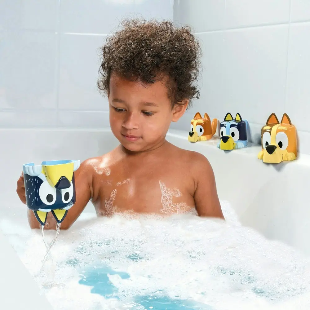 Bluey Family Pourers Bath Kids/Children Splash & Float Bath Time Toys 18m+