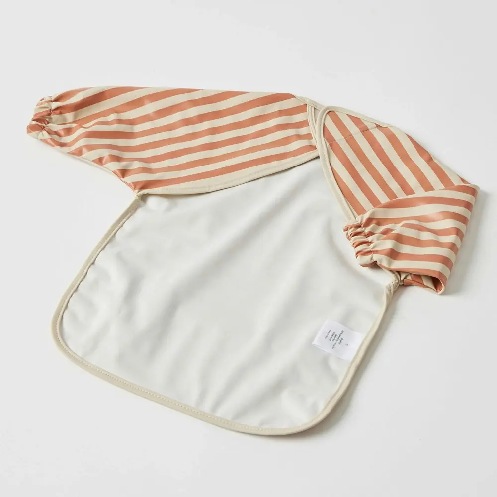 Jiggle & Giggle Polyester Stripe Smock Long-Sleeve Baby/Infant Feeding Apron