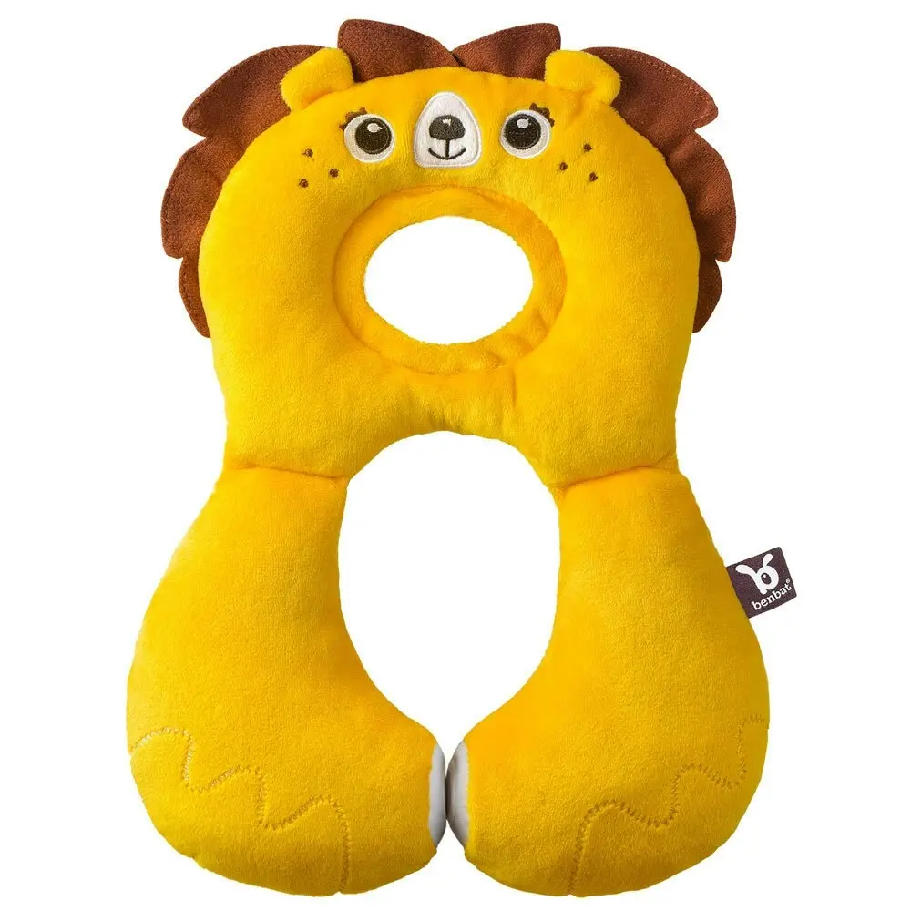 2x Benbat Total Support Headrest Head/Neck Rest Travel Baby 1-4y Car Pillow Lion