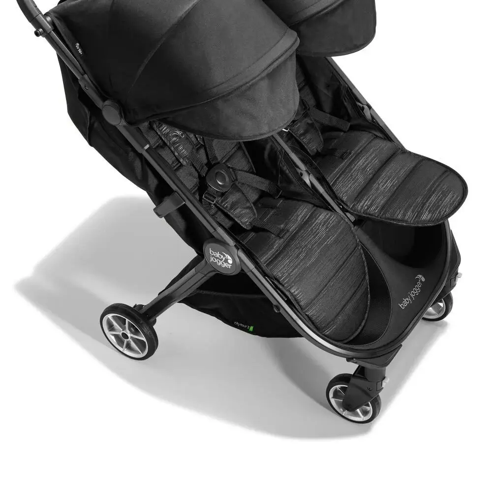 Baby Jogger City Tour 2 Double Pitch Baby Compact Travel Stroller/Pram Black