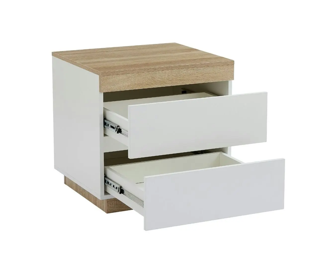 Ashley Coastal White Wooden Bedside Table