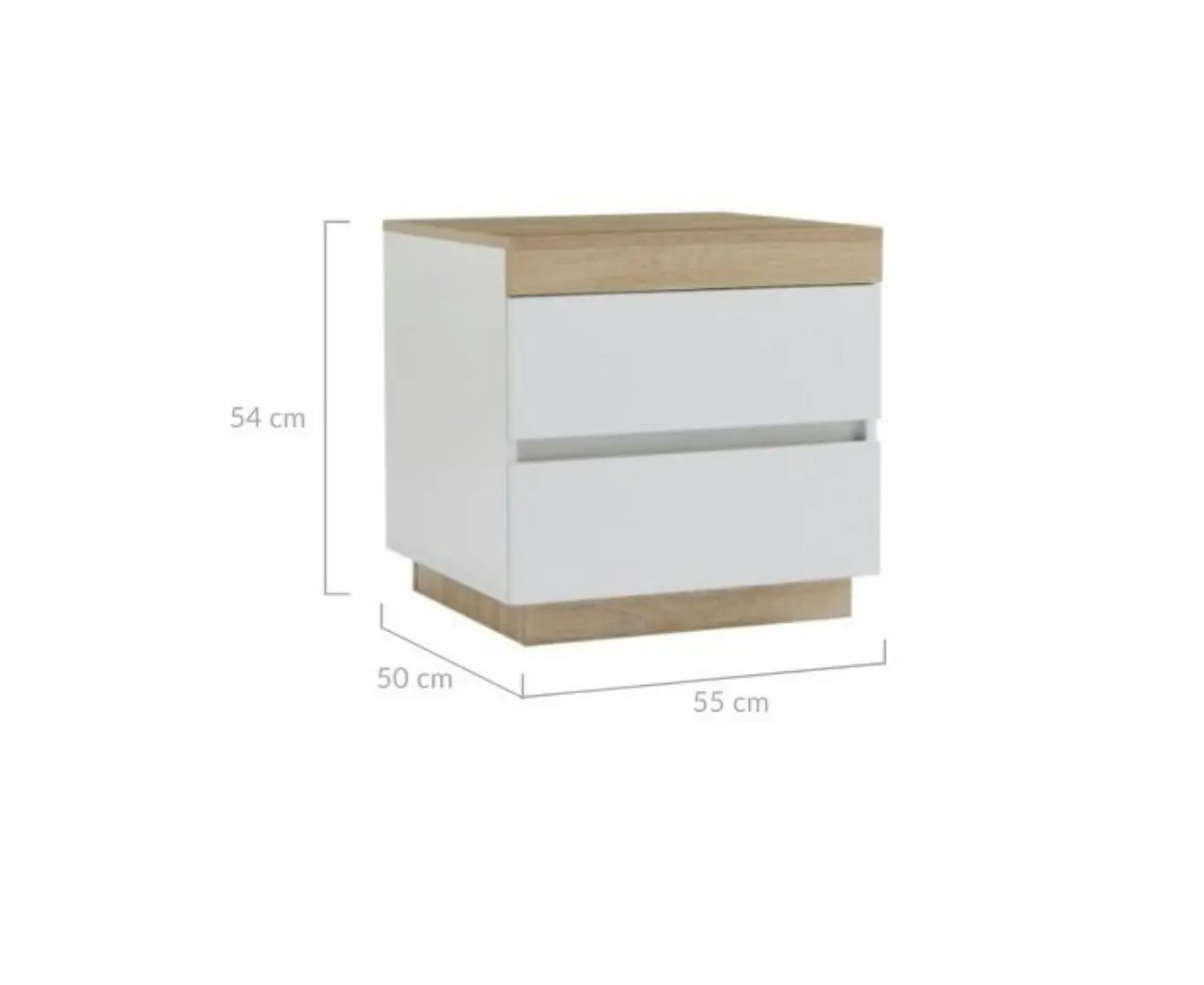 Ashley Coastal White Wooden Bedside Table