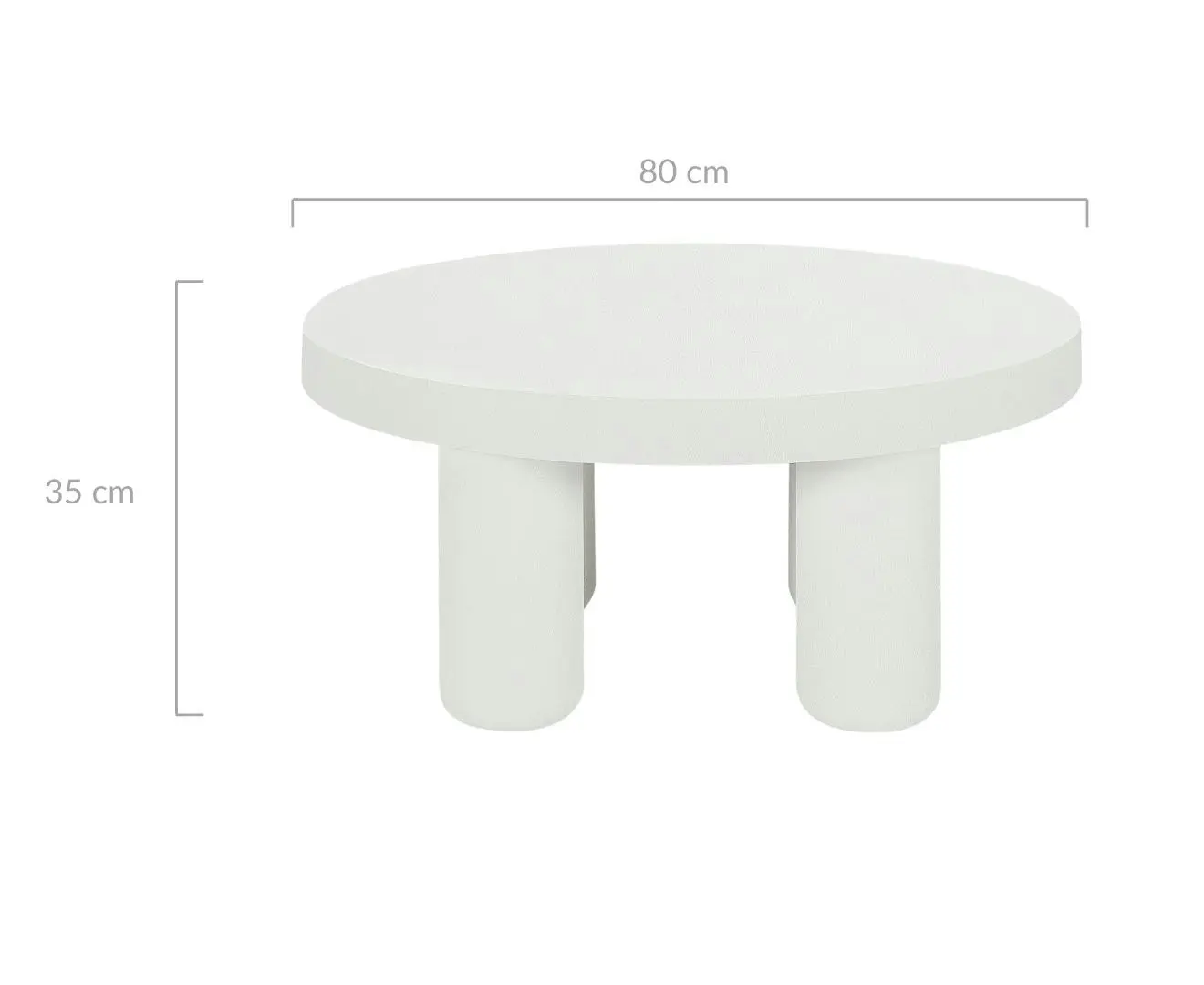 Julia White Round Coffee Table