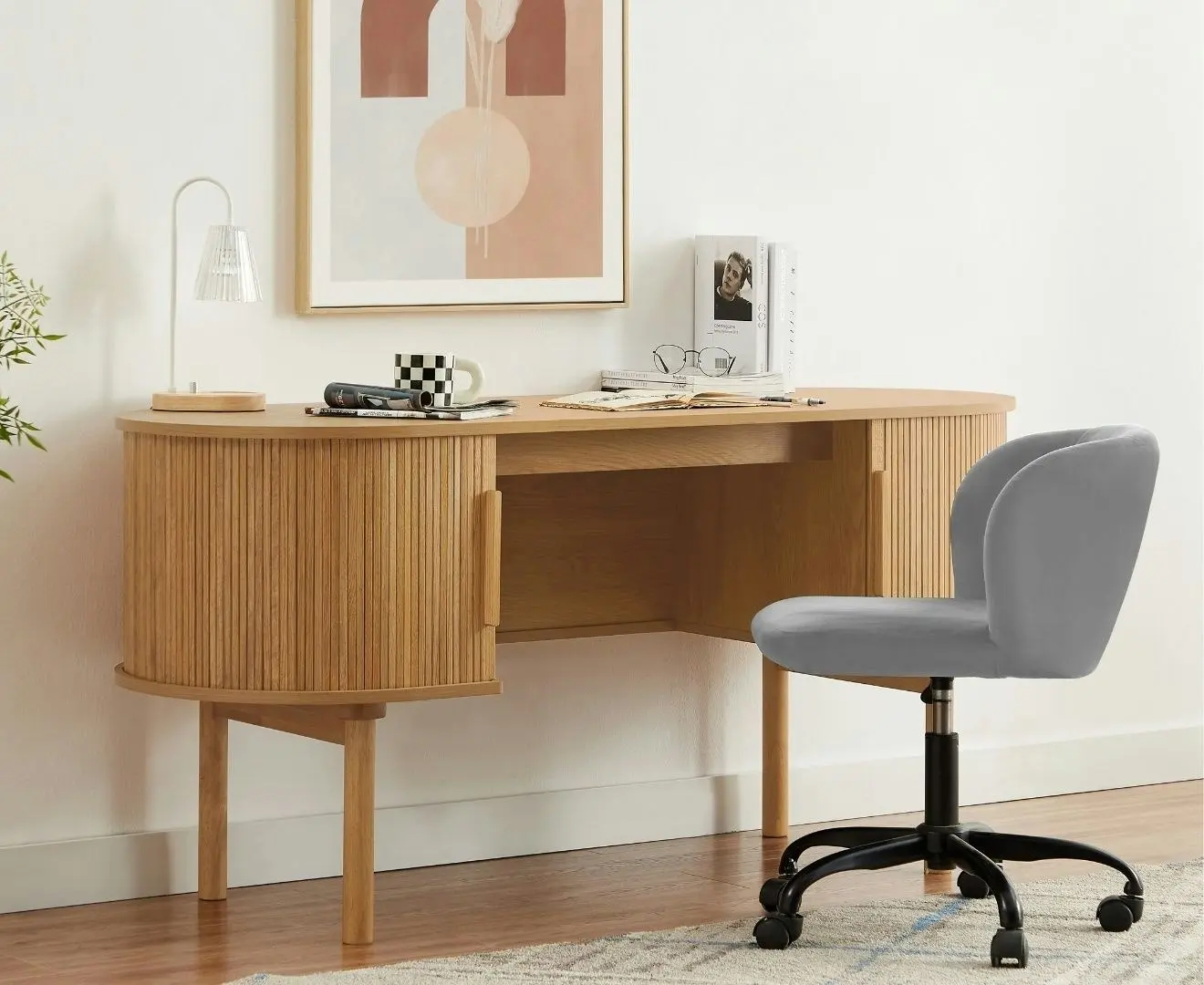 Kate Wooden Curved Desk