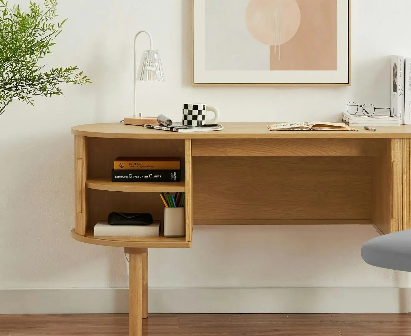 Kate Wooden Curved Desk