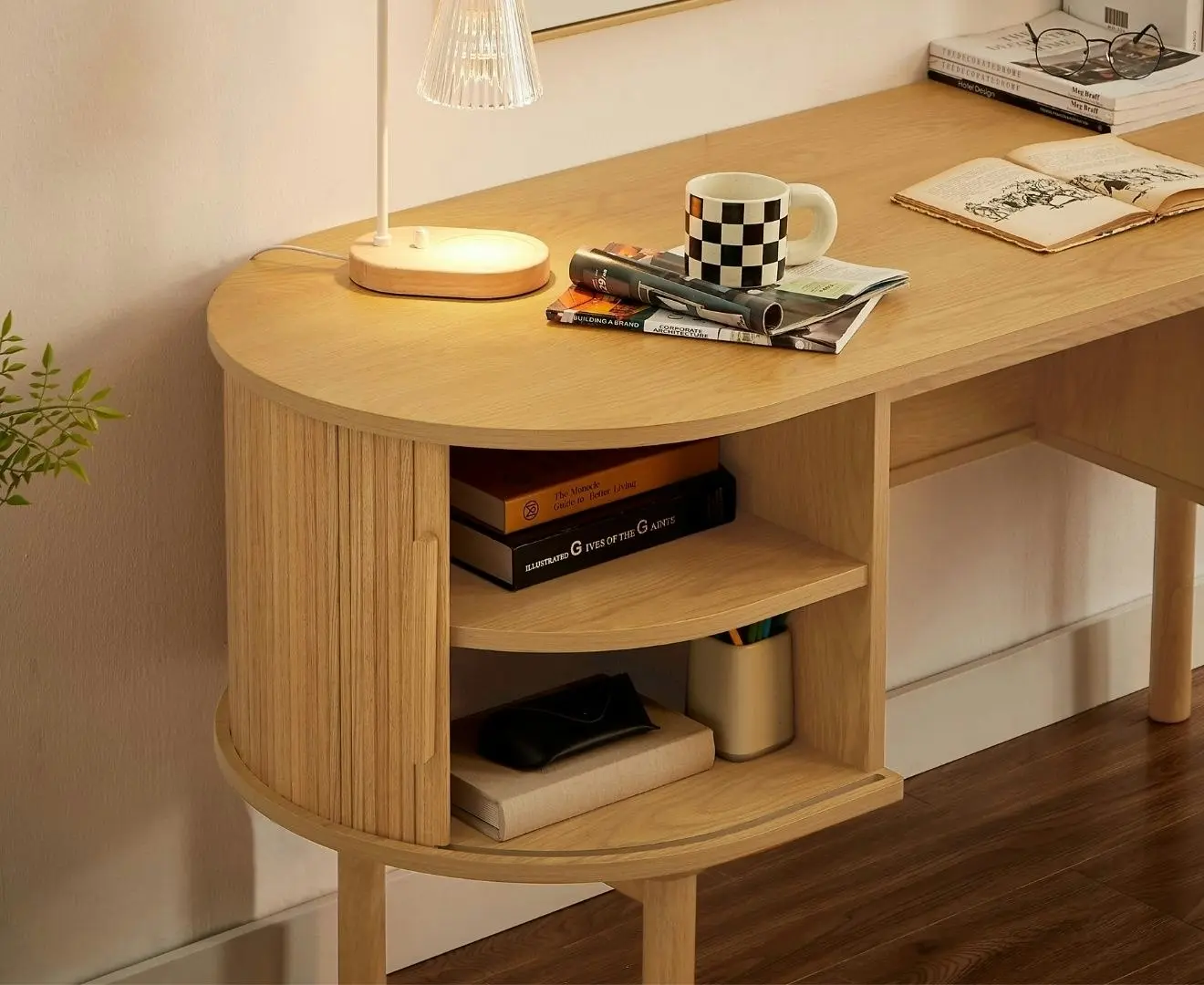 Kate Wooden Curved Desk