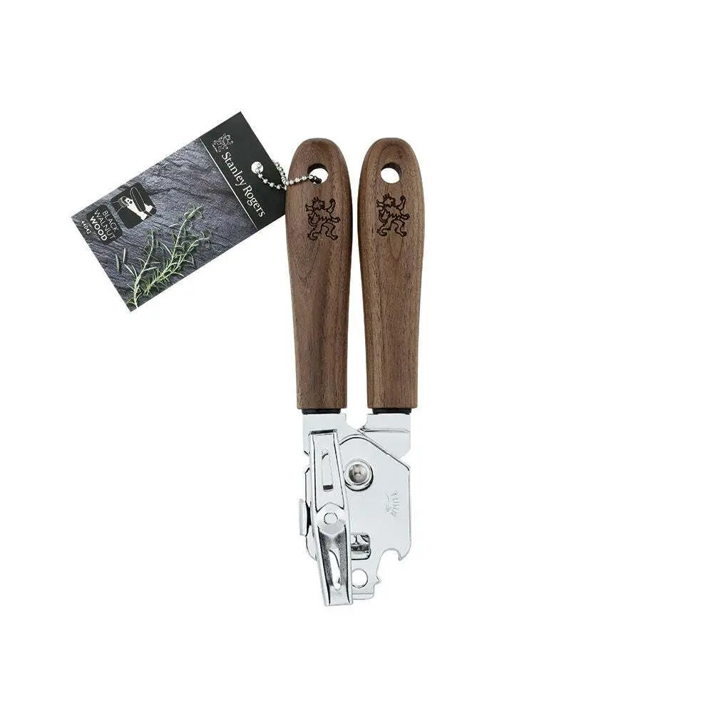 2PK Stanley Rogers Premium Embossed Black Walnut/Stainless Steel Can Opener