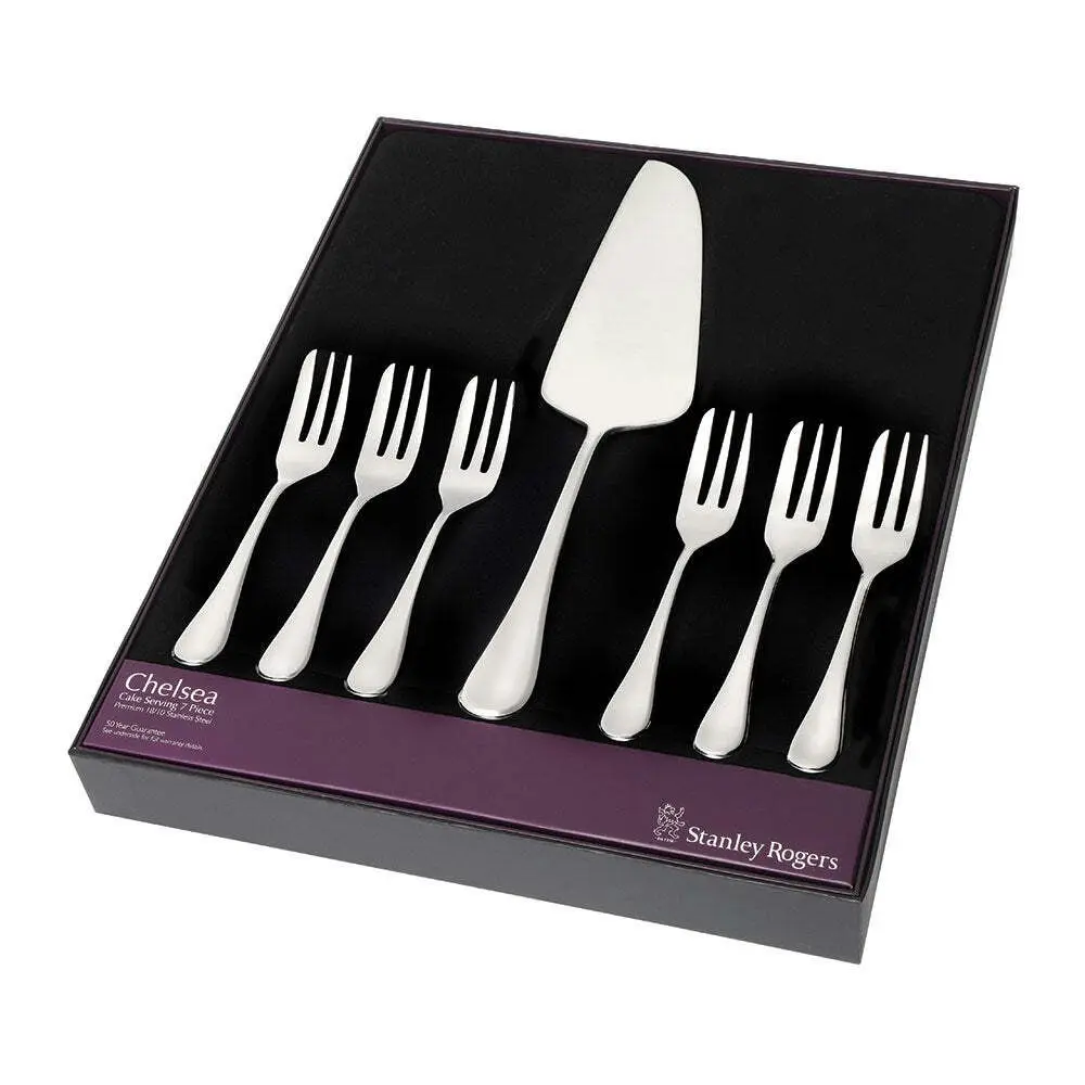 7pc Stanley Rogers Stainless Steel Chelsea Cake/Dessert Serving Utensil Set