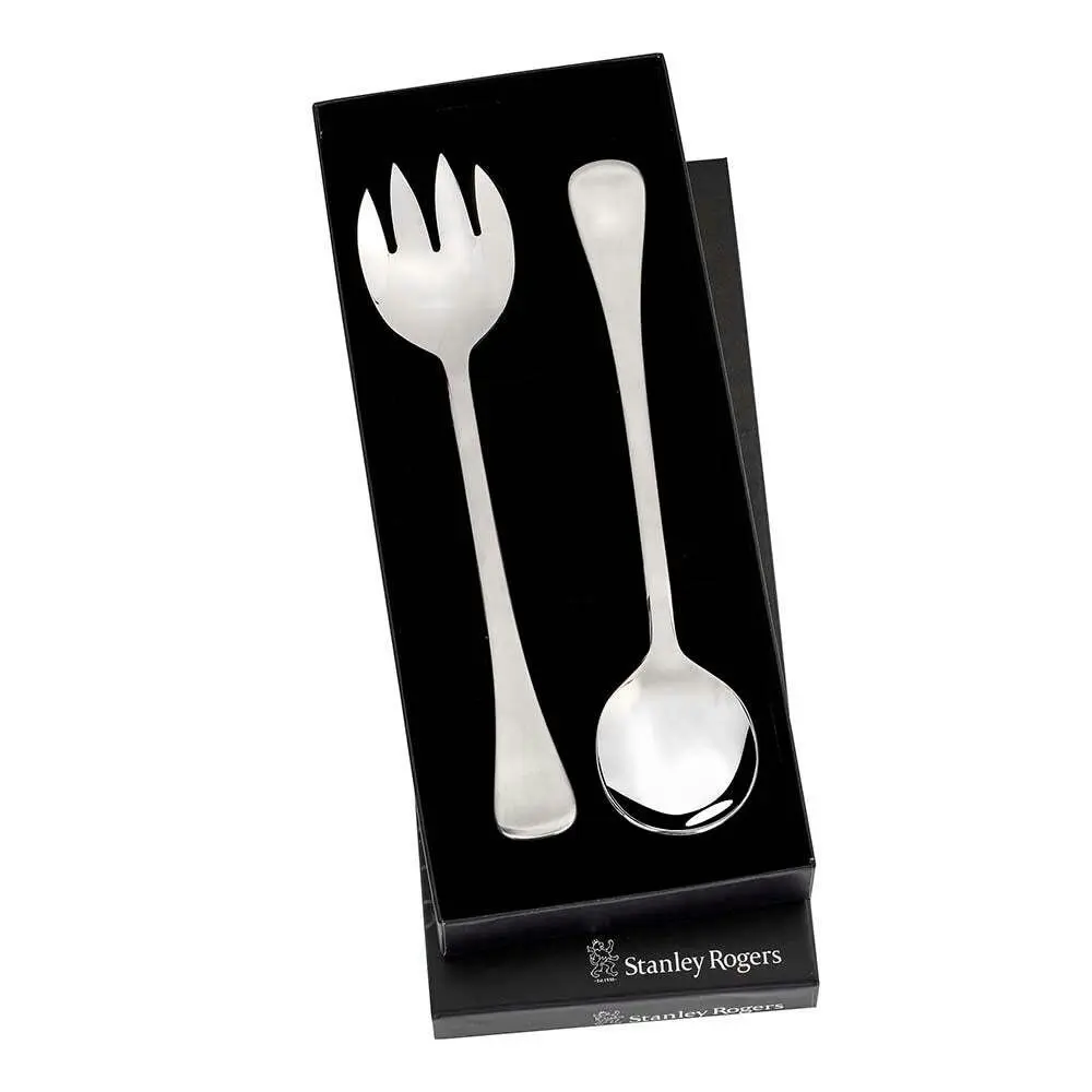 2pc Stanley Rogers Metropolitan Salad Servers Spoon/Fork Stainless Steel Set