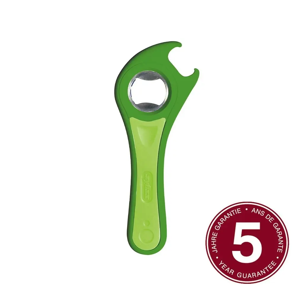 2x Zyliss 5-Way Ergonomic Kitchen 15cm Bottle Can Opener Manual Handheld Green