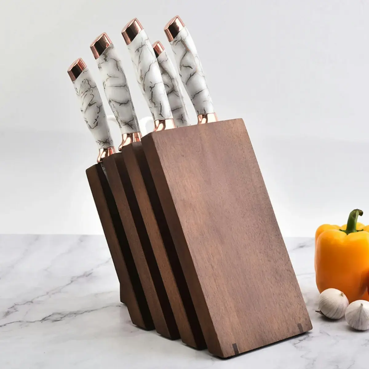 Kuvings Acacia Wood 20x12cm Compact Magnetic Knife Holder Kitchen Organiser BRWN