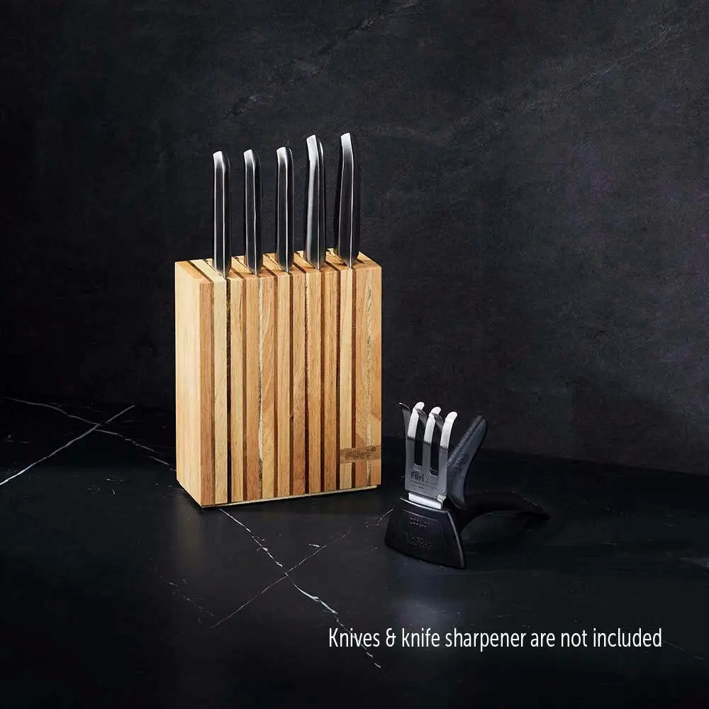 Furi Pro 5-Slot Wood Knife Block Kitchen Utensil Holder Non-Slip Organiser