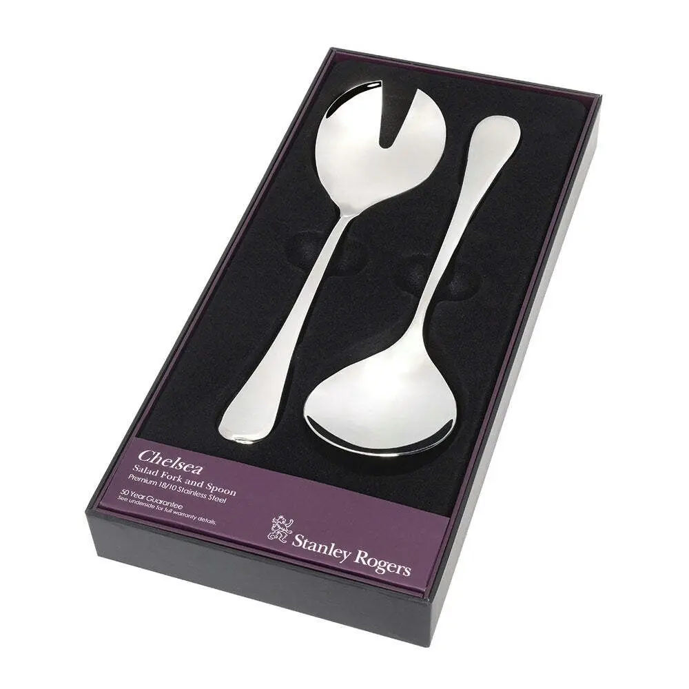 2pc Stanley Rogers Chelsea Stainless Steel Salad Server Utensil Tableware Set