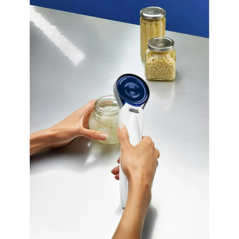 Zyliss Strongboy Adjustable 2-Jar Bottle Cap Lid Opener Manual Handheld White