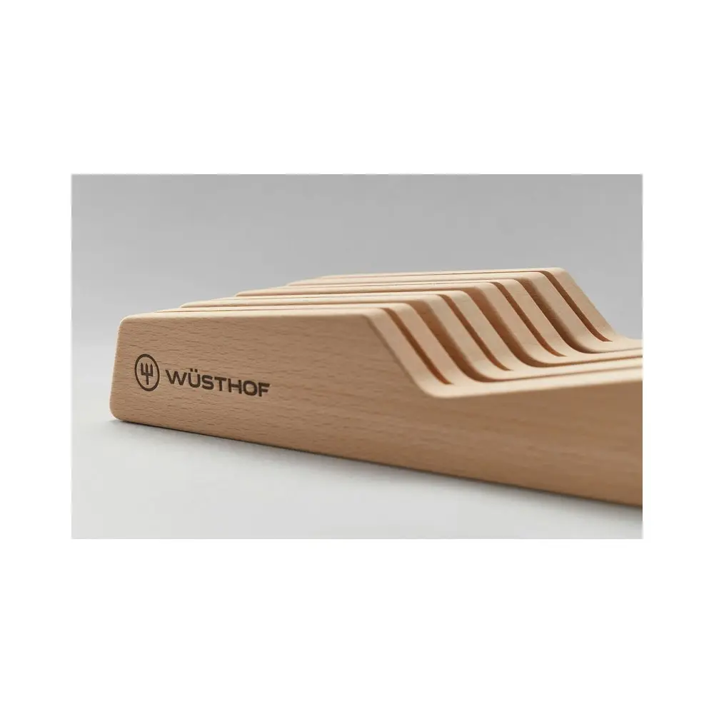 Wusthof Beechwood In-Drawer Knife Organiser 7-Slot Home/Kitchen Brown 43x10cm