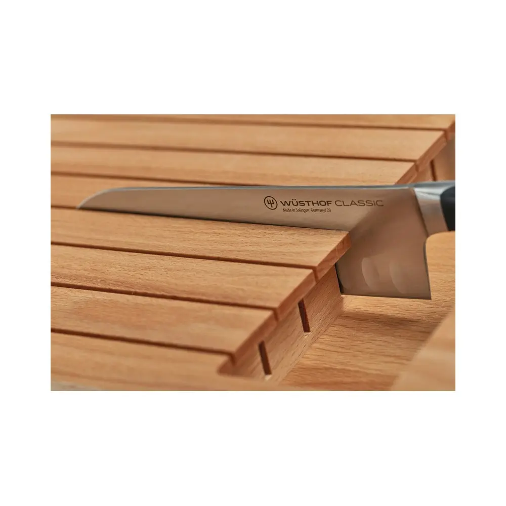 Wusthof Beechwood In-Drawer 7-Slot Knife Organiser Home/Kitchen Brown 43x22cm