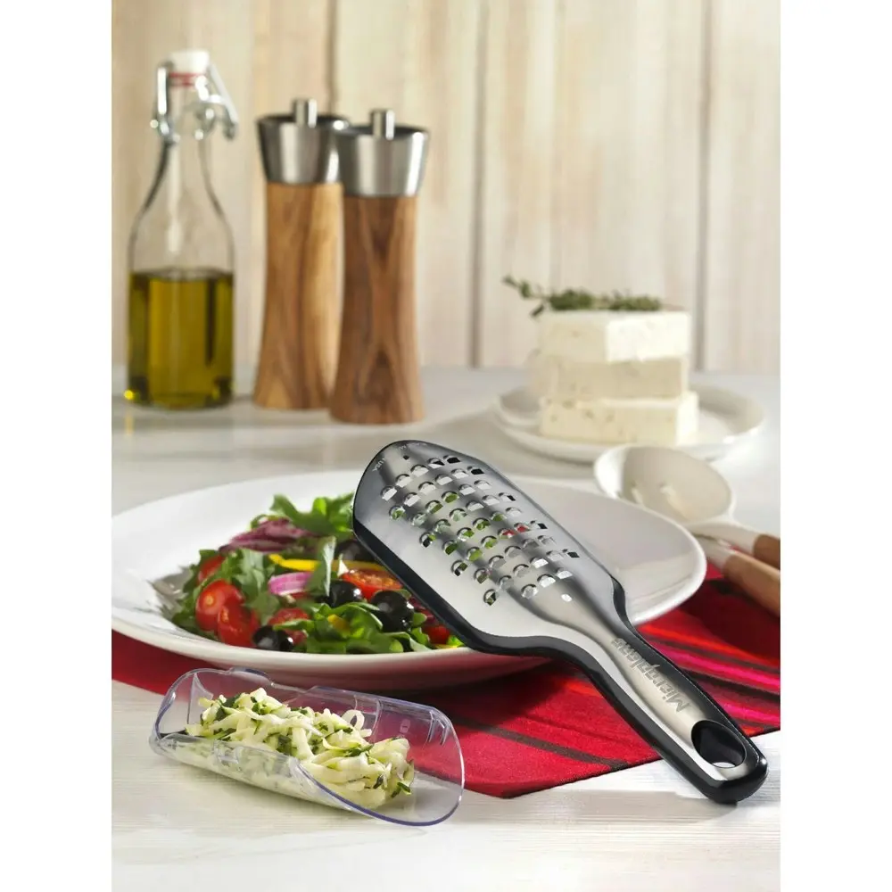 Microplane Elite Extra Coarse Grater Stainless Steel w/ 250ml Catcher Black