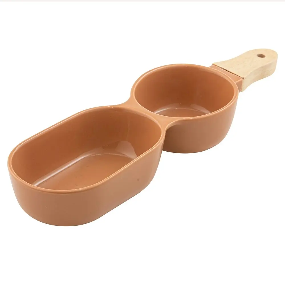 4x Ladelle Alto Serve & Share 2 Part 34.5x9.5cm Porcelain Serve Stick Terracotta