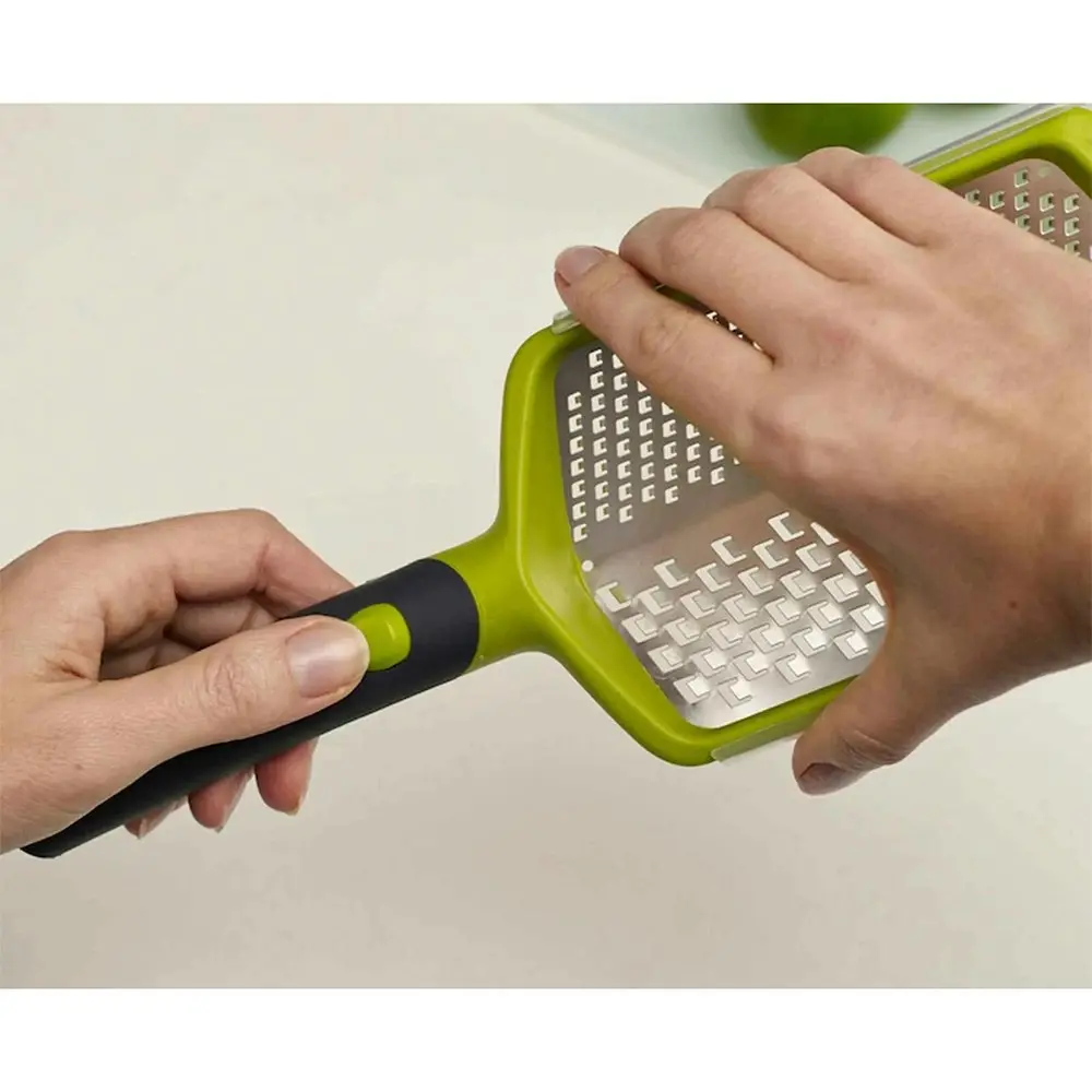 Joseph & Joseph 29.5cm Twist Grater/Shredder w/Storage Coarse & Fine Blade Green