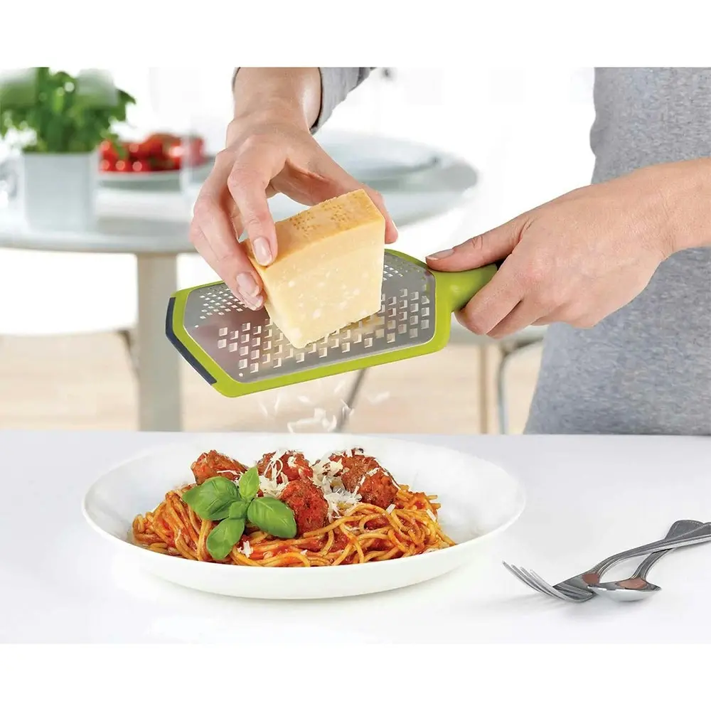 Joseph & Joseph 29.5cm Twist Grater/Shredder w/Storage Coarse & Fine Blade Green