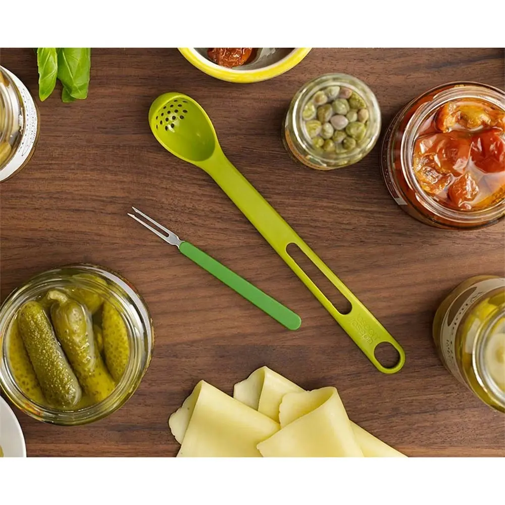 2pc Joseph & Joseph Scoop & Pick Antipasti/Platter 2-in-1 Compact Set Green