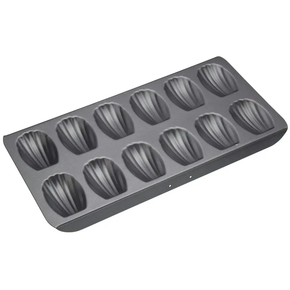 2x MasterCraft 40cm Heavy Base 12-Cup Non-Stick Madeleine Pan Baking Mould Black