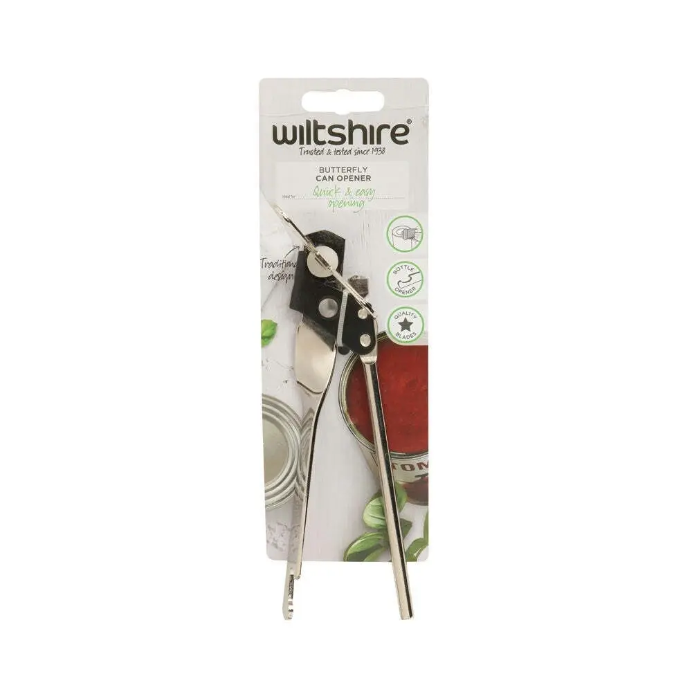 Wiltshire Compact Stainless Steel Kitchen Butterfly Can and Bottle Opener