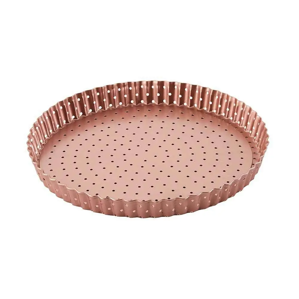 Wiltshire Rose Gold Non-Stick Perforated Quiche Oven Baking Tin 23.5cm