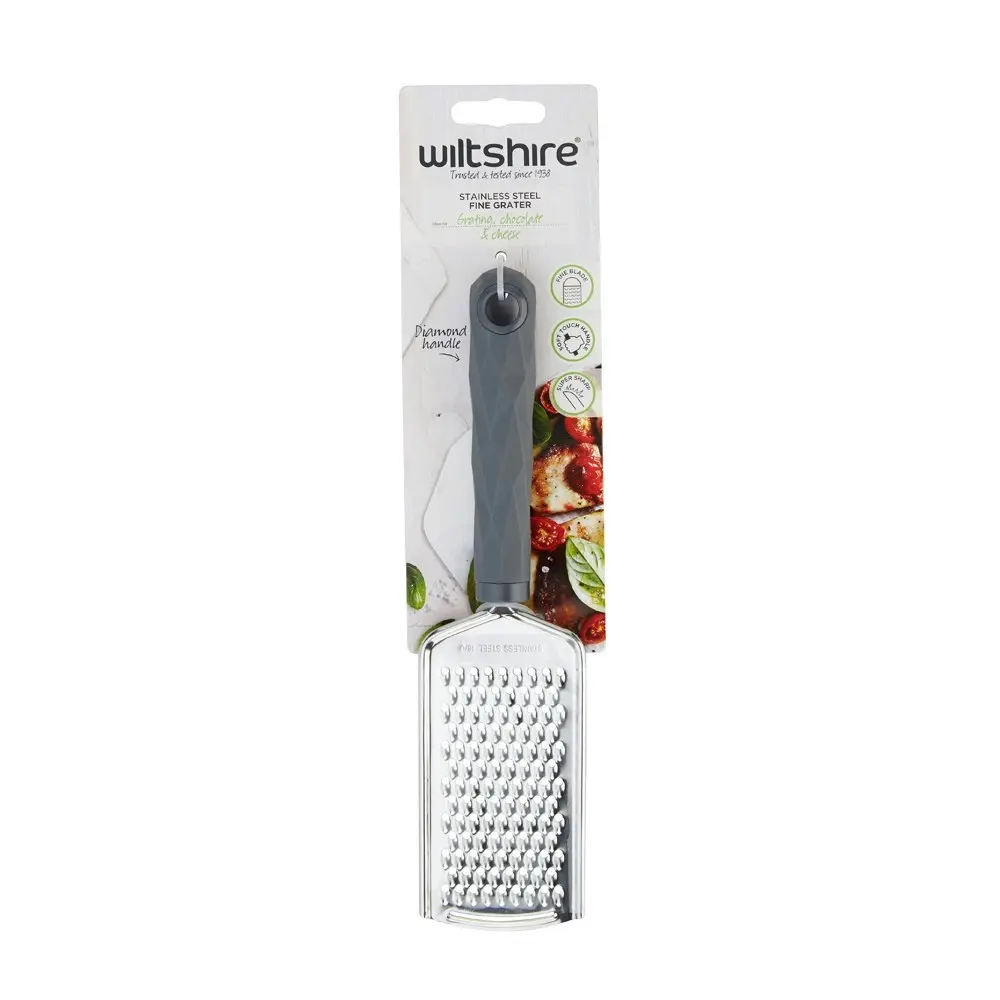 2PK Wiltshire Diamond Soft Touch Hand Cheese/Vegetable Food Grater Utensil Tool