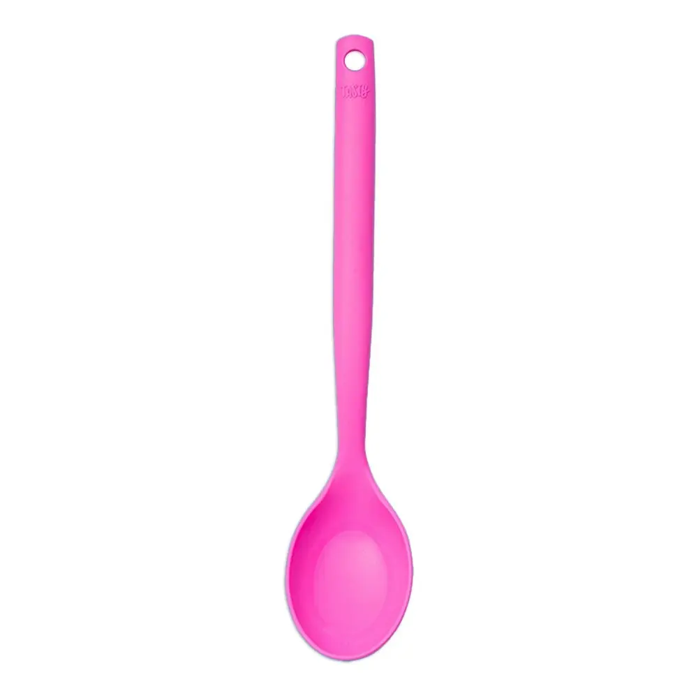 2x Tasty 2-in-1 Silicone Spoon w/ Measurements Kitchen Cooking Utensil 35cm Pink