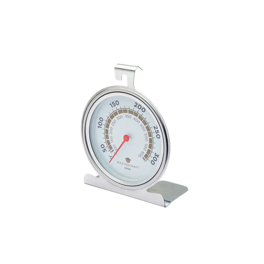 MasterCraft Round 10cm Stainless Steel Oven Thermometer Baking/Cooking Silver