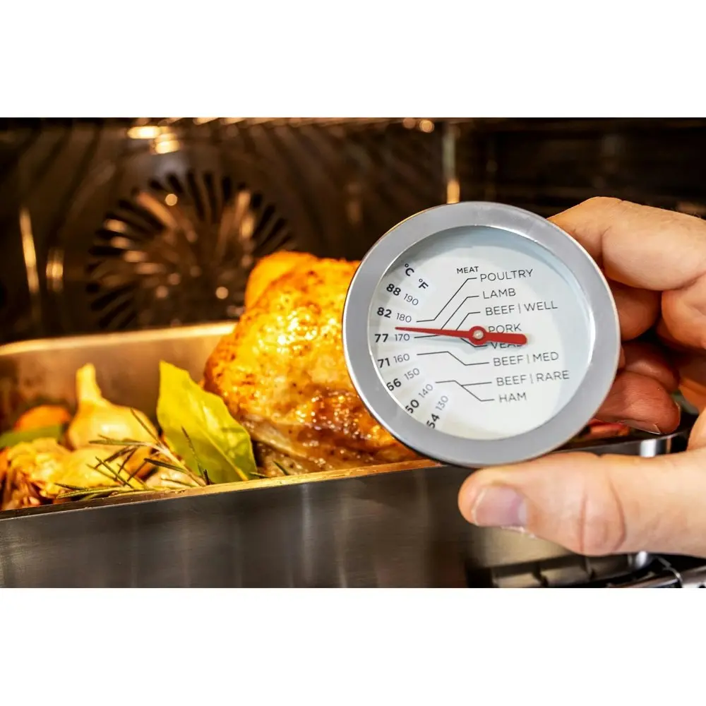 MasterCraft Stainless Steel 13.5cm Meat Thermometer Food BBQ Cooking Silver