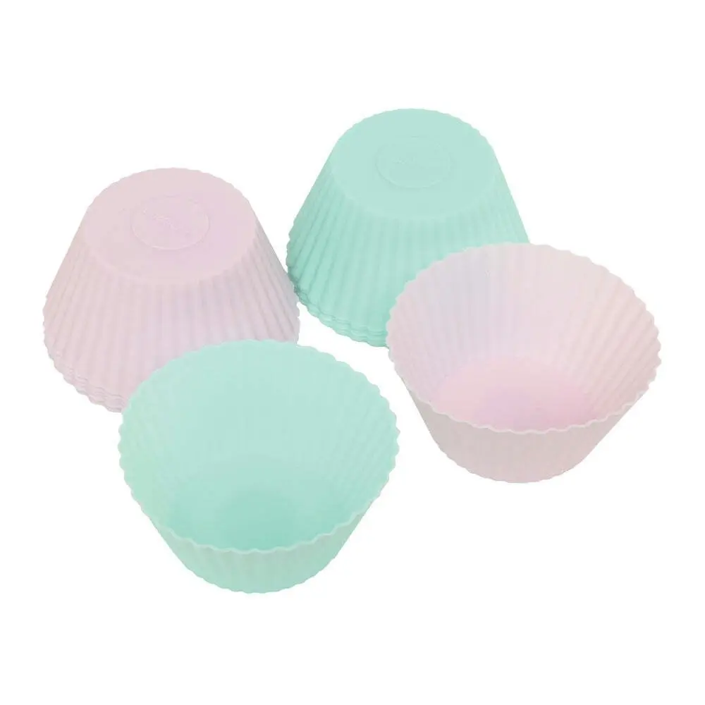 2x 12pc Wiltshire Silicone No-Stick Reusable Cupcake/Muffin Mould Cases 7x3cm