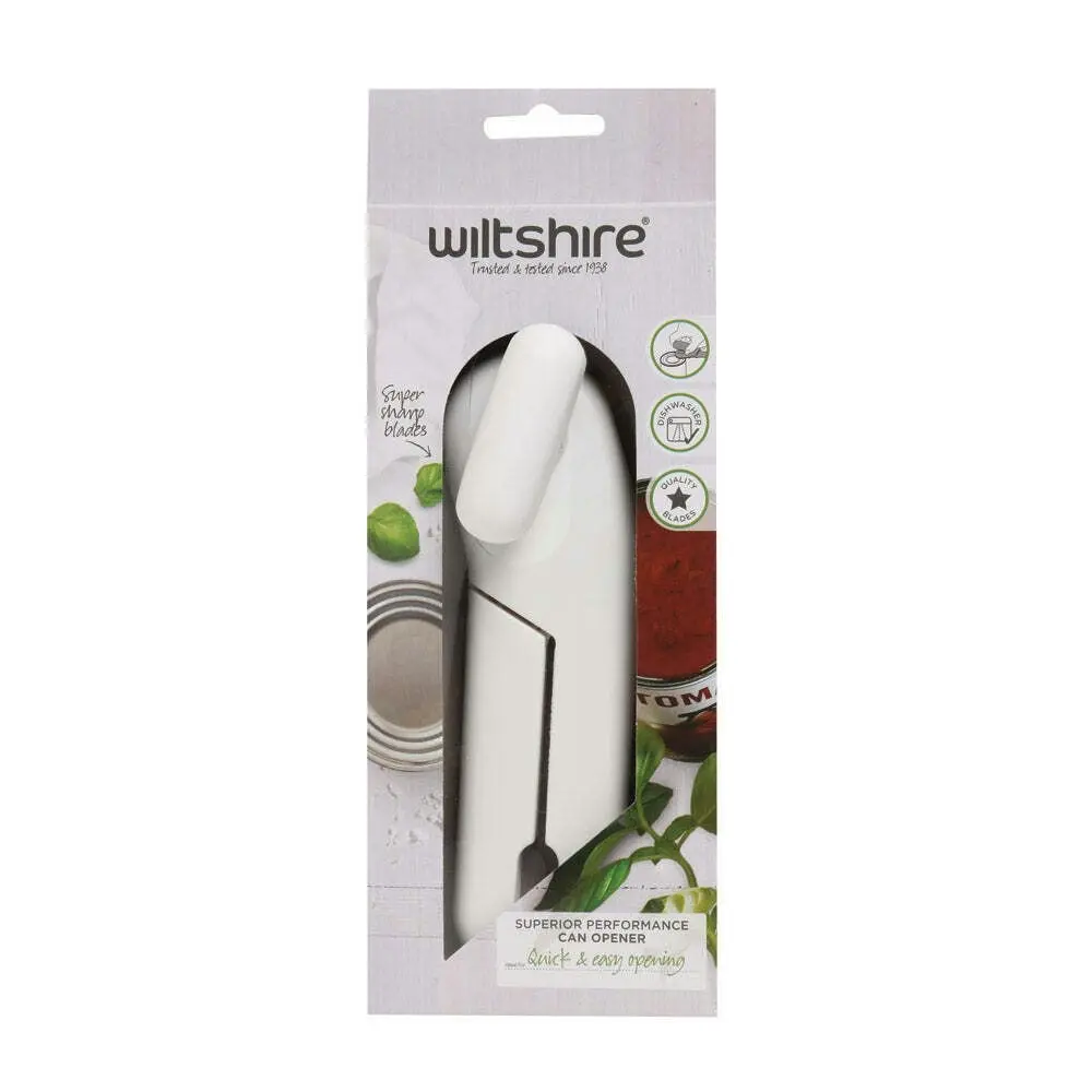 2PK Wiltshire Superior Performance Sharp Bladed Kitchen Can Opener Utensil White