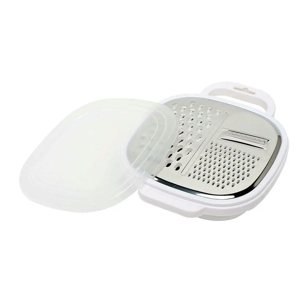 2PK Wiltshire 2-in-1 Compact Stainless Steel Slicer/Grater and Storer w/ Lid