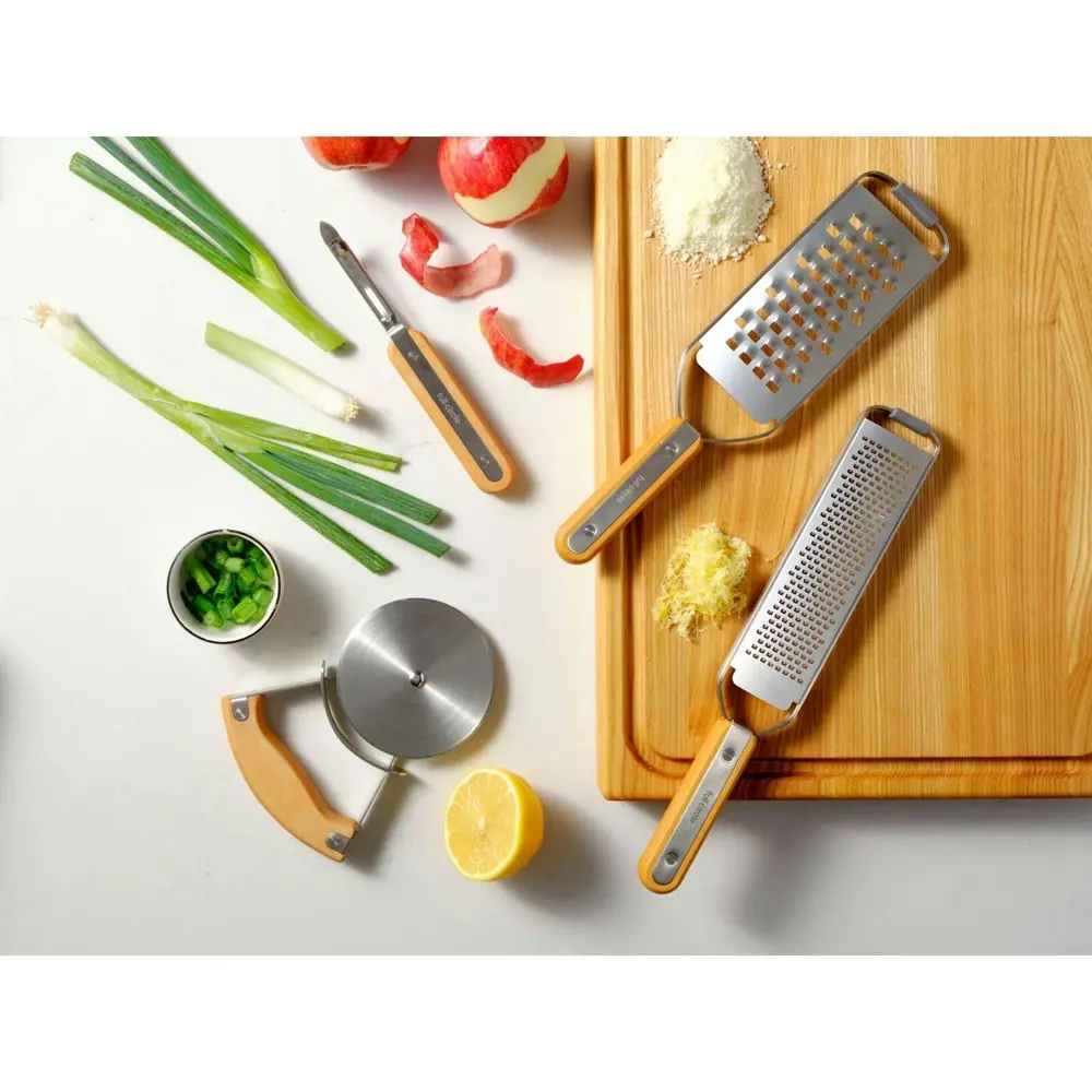 Full Circle Stainless Steel Grater Vegetable Cutter Utensil Brown/Silver