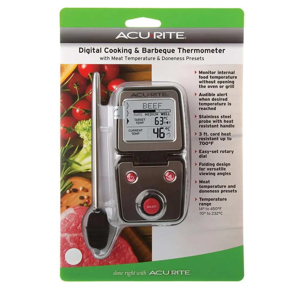 AcuRite Digital Cooking & Barbeque Meat Thermometer Home Kitchen Instrument