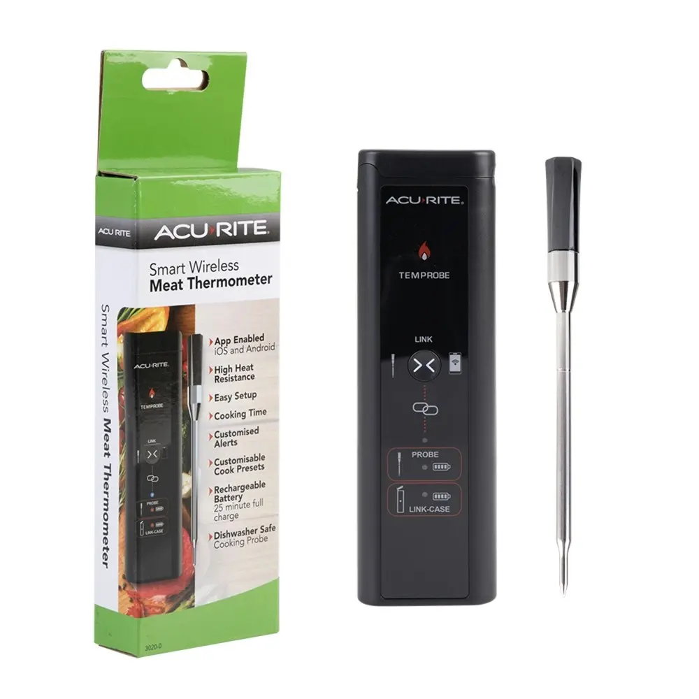 AcuRite Smart Wireless Meat Thermometer Probe Utensil Home Kitchen Cooking