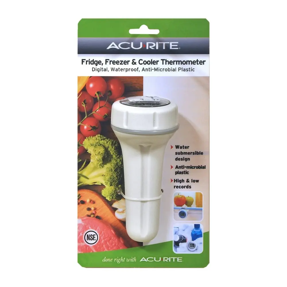 2x AcuRite Digital Fridge, Freezer & Cooler Thermometer Celcius White Utensil