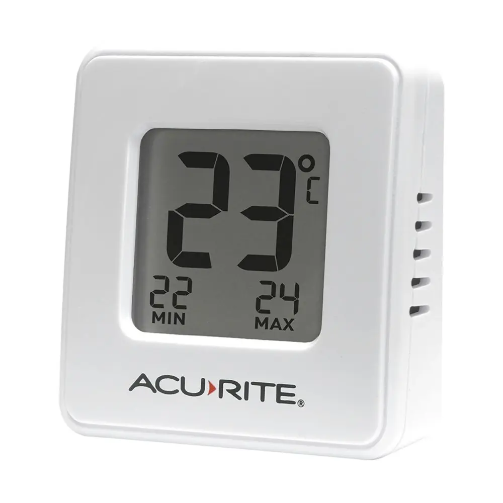 2x AcuRite Compact Indoor Digital Thermometer Home Temperature Wall Mounted