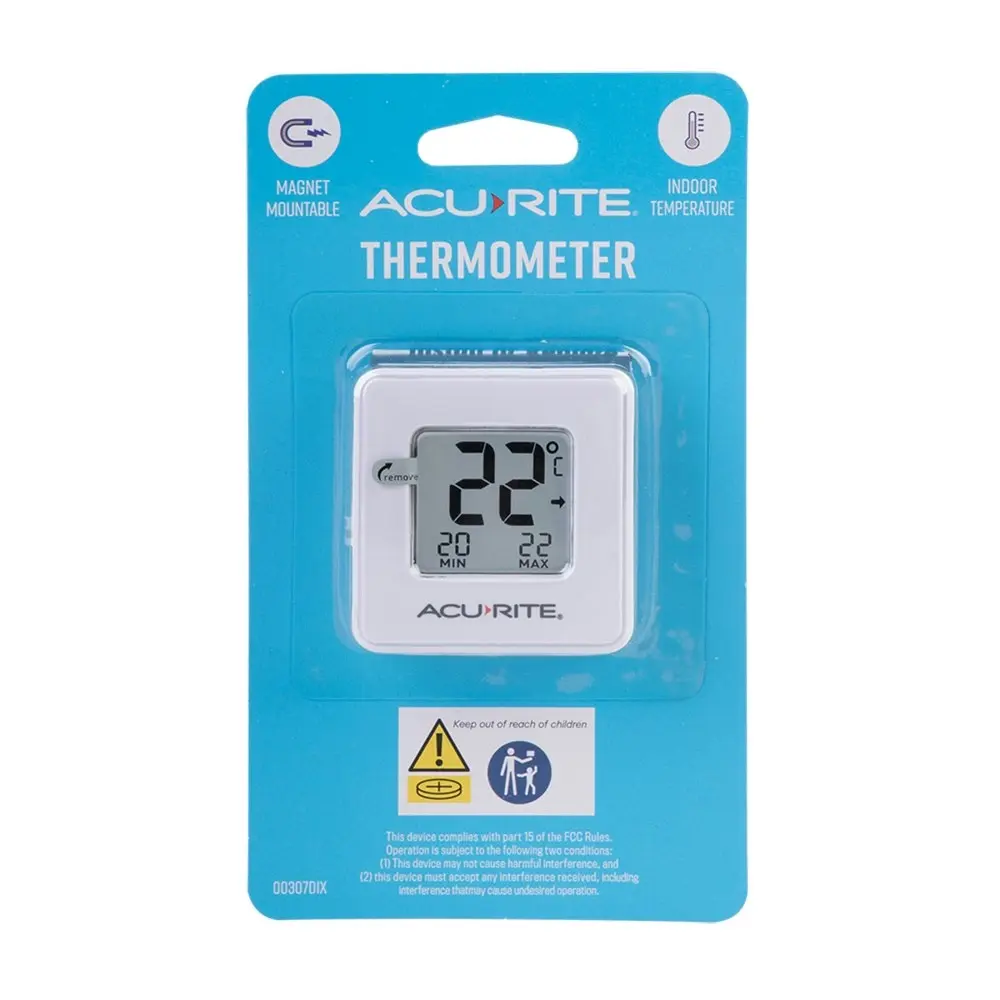 2x AcuRite Compact Indoor Digital Thermometer Home Temperature Wall Mounted