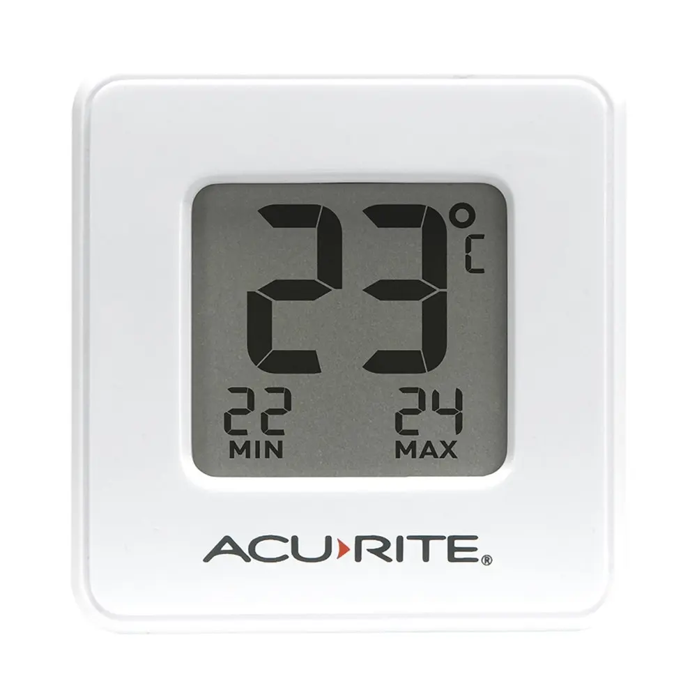 2x AcuRite Compact Indoor Digital Thermometer Home Temperature Wall Mounted