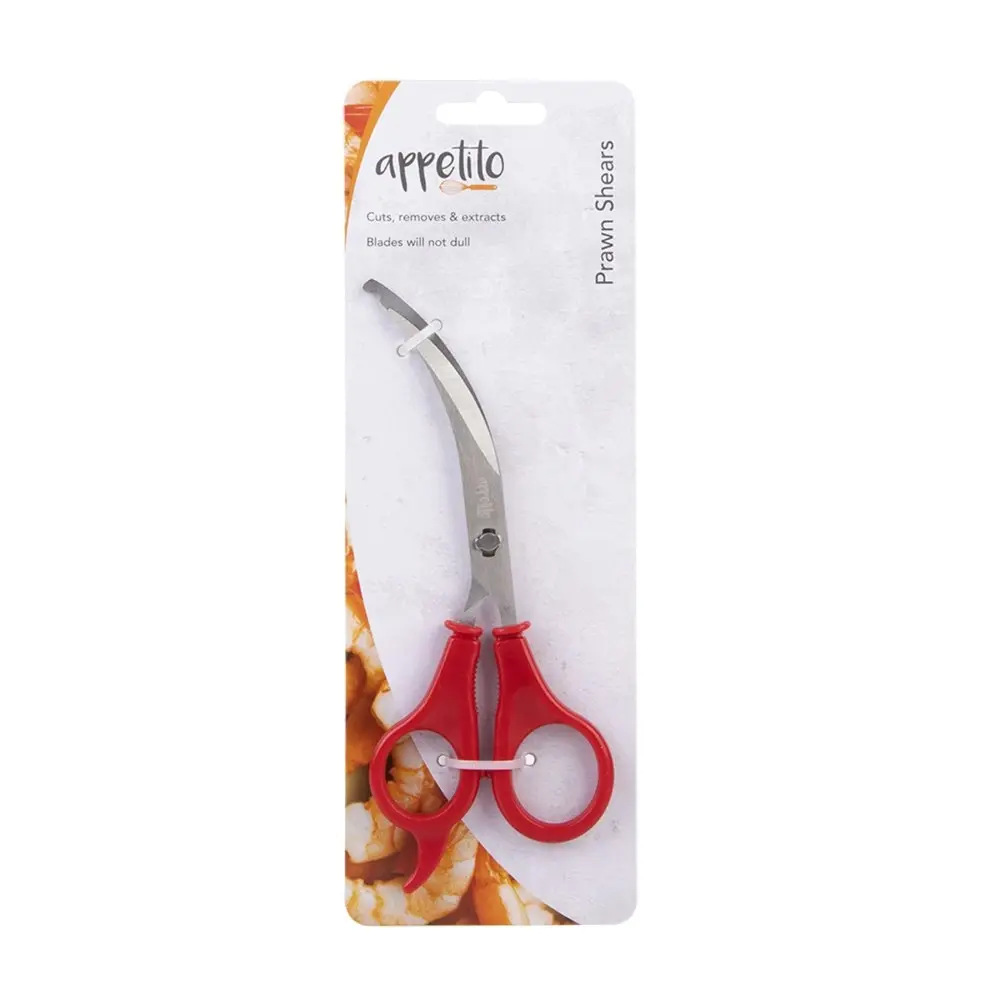 3x Appetito Prawn Shears Home Tableware Kitchenware Cooking Accessories Red