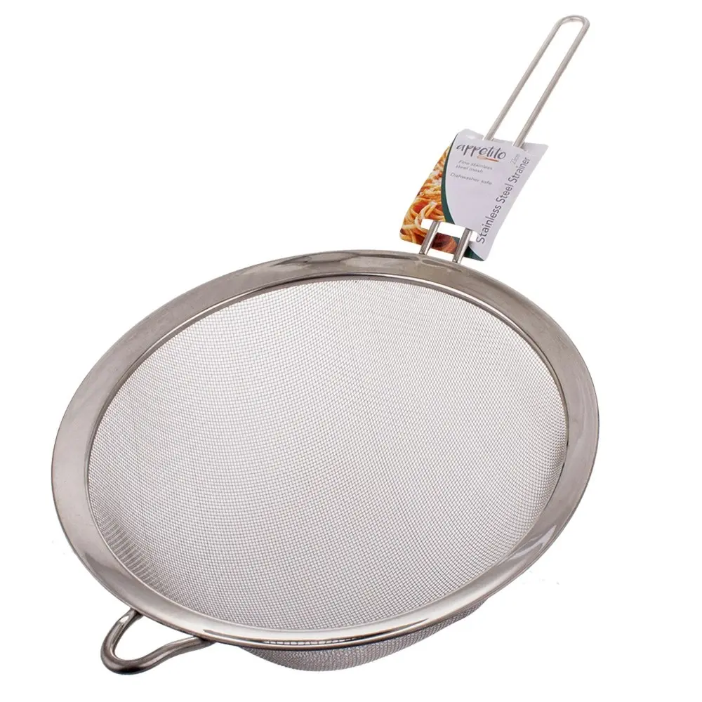 2x Appetito Stainless Steel 23cm Mesh Strainer Home/Kitchen Food Cooking Tool