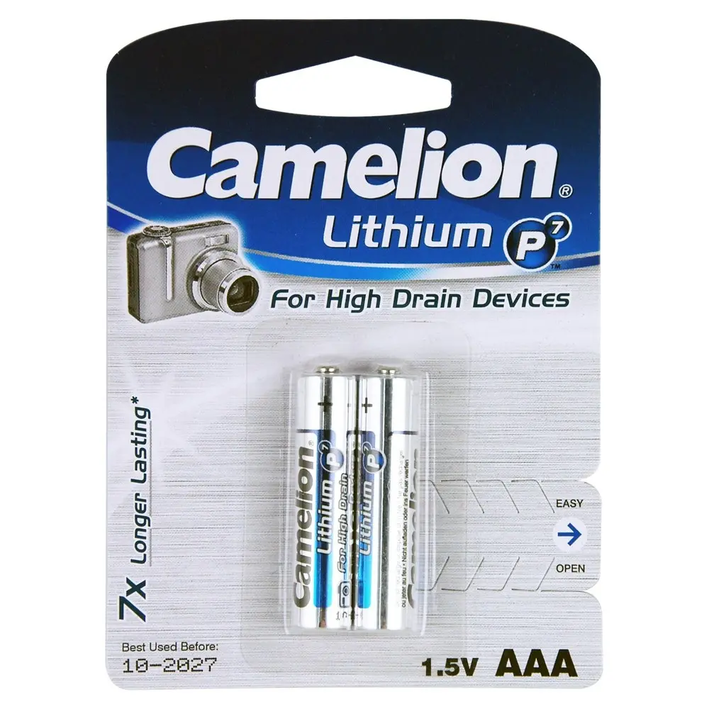 2x 2pc Camelion Lithium AAA FR03 1.5V 1100mAh Battery Lasting Camera Batteries